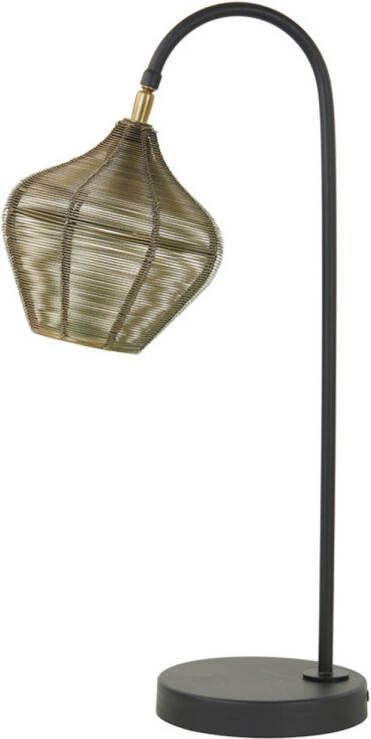Light & Living Alvaro 27x20x61 cm tafellamp (Kleur: matzwart brons)