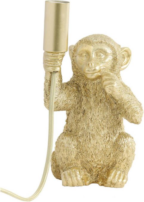 Light & Living Monkey 13x12 5x23 5 cm zwart tafellamp (Kleur: mat goud) - Foto 2