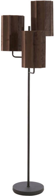 Light & Living Light&living Vloerlamp 3L Ø50x168 cm EDISA velvet donker bruin+mat...