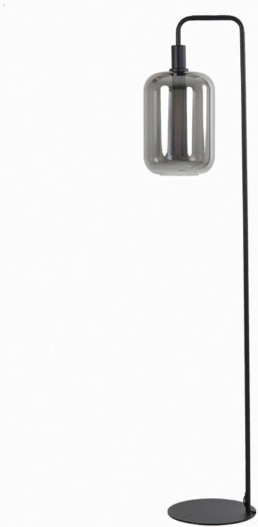Light & Living Lekar 35 5x28x155 cm zwart rookglas vloerlamp - Foto 2