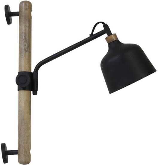 Light & Living Wandlamp 40x14x44 cm BANU hout zwart