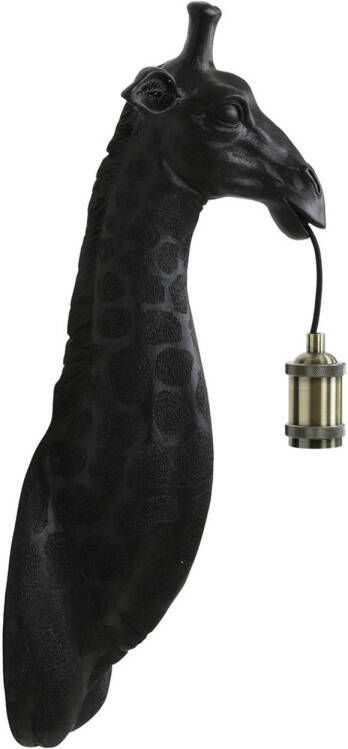 Light & Living Giraffe 20 5x19x61 cm wandlamp (Kleur: matzwart)