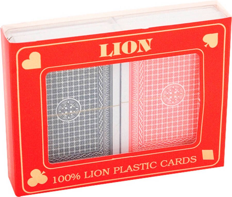 Lion-Games Speelkaartenset LION 100% plastic duobox Poker