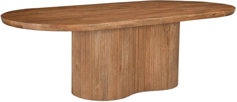 Livingfurn Ovale Eettafel Sevilla Mangohout 250 x 110cm Bruin Ovaal