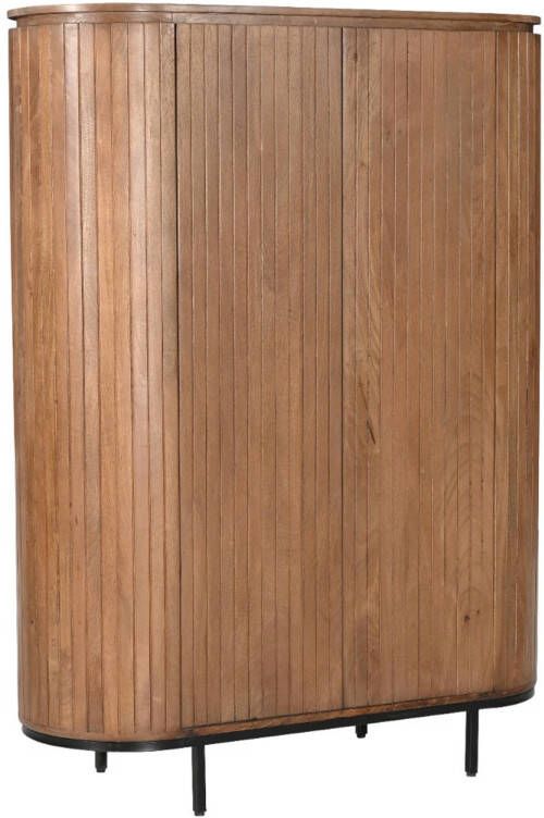 Livingfurn Kabinetkast Noor Natural 150cm Mangohout Gecoat Staal