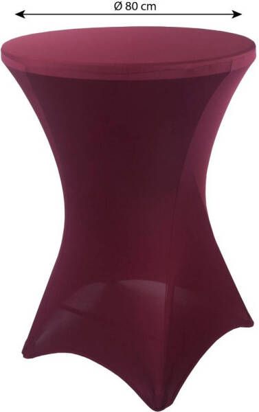 Lizzely Garden & Living Stretch rok bordeaux statafelrok statafel 80cm statafelhoes