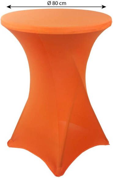 Lizzely Garden & Living Stretch rok oranje statafelrok statafel 80cm statafelhoes