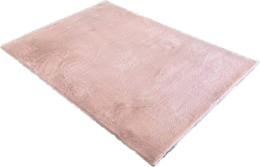 Lizzely Garden & Living Vloerkleed rechthoek 200x290cm roze hoogpolig tapijt Liv fluffy vloerkleed