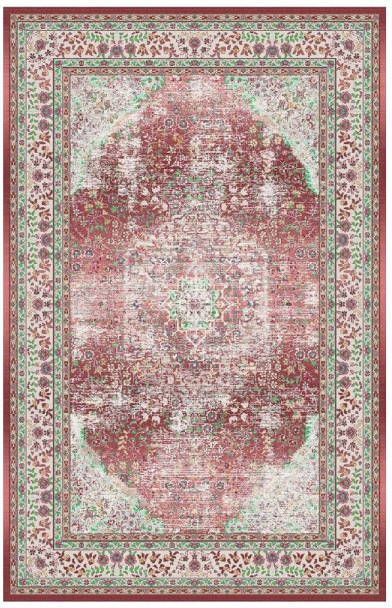 Lizzely Garden & Living Vloerkleed vintage 200x300cm donkerrood perzisch oosters tapijt