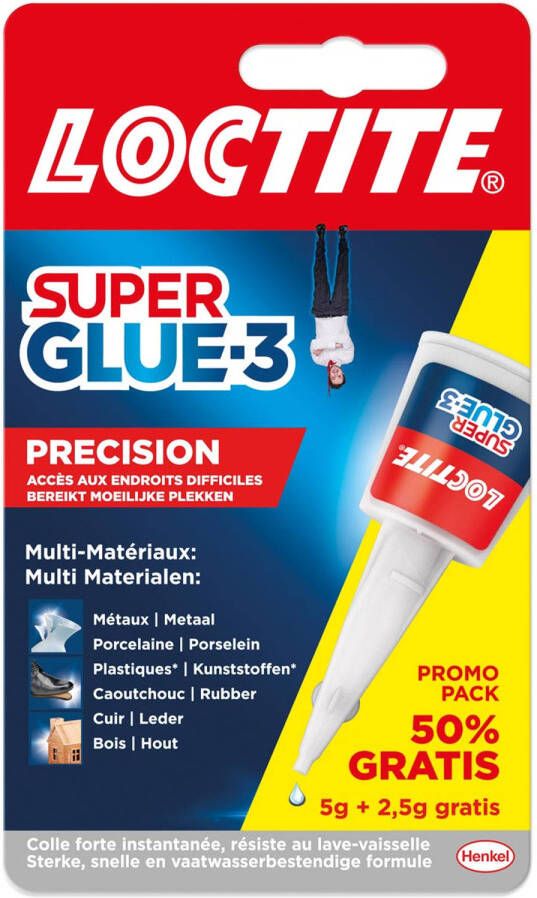 Loctite Secondelijm Super Glue Precision 5 G + 50 % Gratis Op Blister 12 Stuks