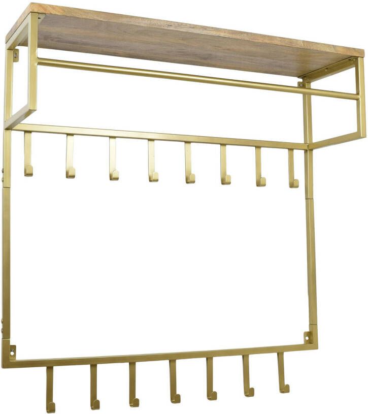 LOFT42 Petri Xl Kapstok 15 Haken Metaal Goud 100x105x30