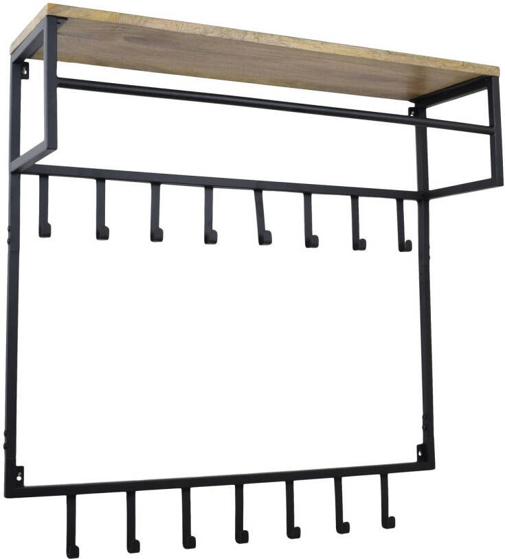 LOFT42 Petri Xl Kapstok 15 Haken Metaal Zwart 100x105x30