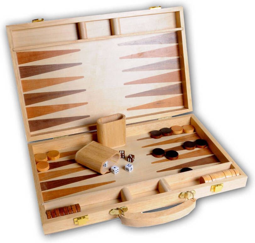 Longfield Games Backgammon hout bruin 48 x 38 cm