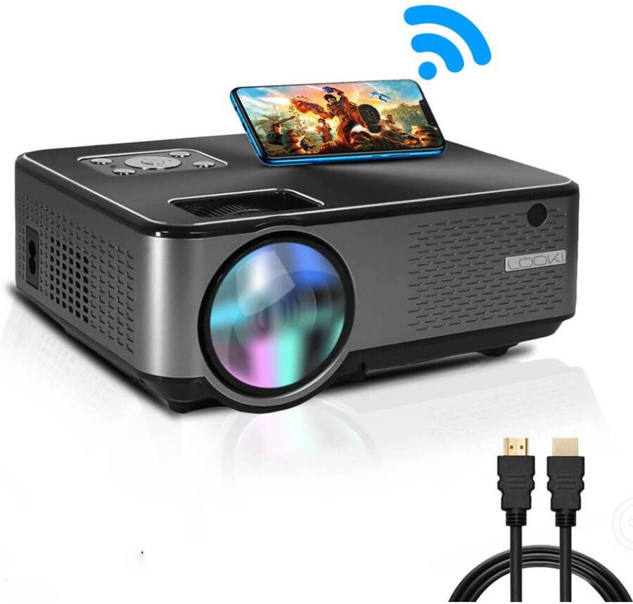 Looki Beamer X Full-HD 6500 Lumen Mini Projector (Zwart)