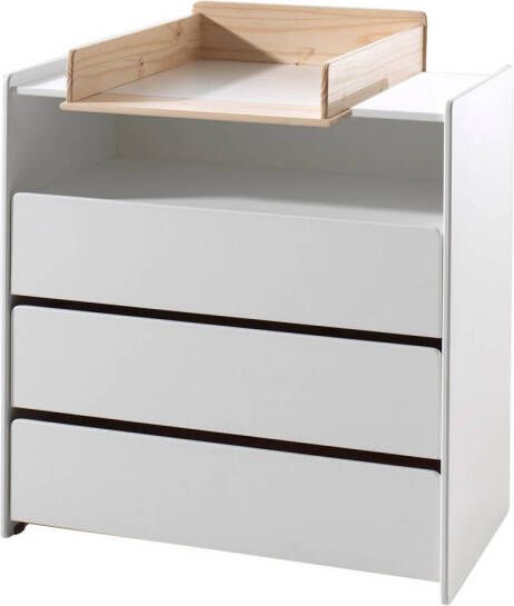 Lucevi Kiddy Commode 3 Laden + Opzet Commode Wit 90x72 cm