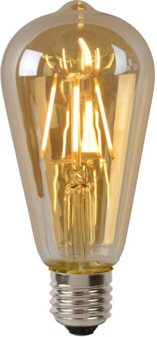 Lucide ST64 Filament lamp Ø 6 4 cm LED Dimb. E27 1x5W 2700K Amber