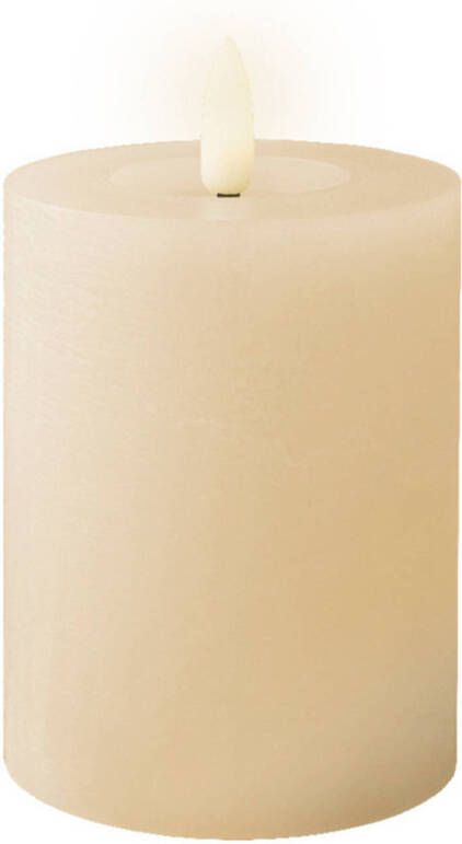 Lumineo LED kaars stompkaars creme wit D7 x H11 cm met timer LED kaarsen