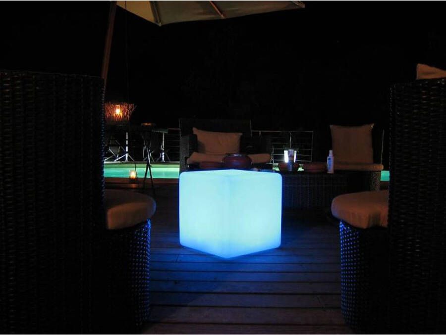Lumisky Draadloze Meerkleurige Led Lichtkubus Multicolore H40cm Carry