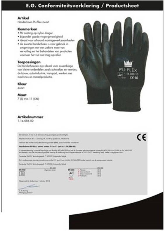 Express Flexibele Handschoen met PU coating XL