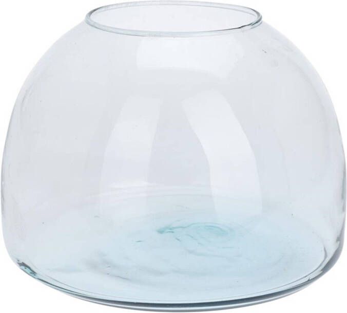 Merkloos Sans marque Vaas recycled glas terra Ø22xh16cm