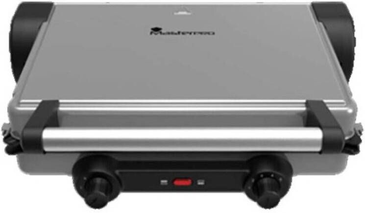 Masterpro Contactgrill Elektrisch Anti-aanbaklaag Zwart RVS