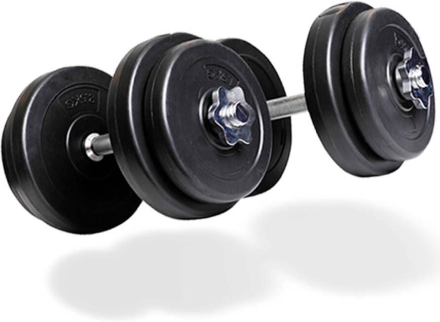 Matchu Sports Dumbbell set 20 kg Zwart Kunststof