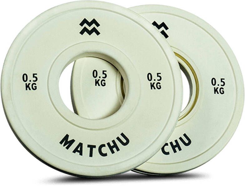 Matchu Sports Fractional plate 0.5 kg 2 stuks Beige Rubber