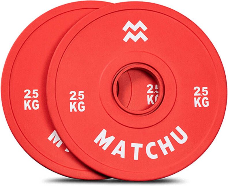 Matchu Sports Fractional plate 2.5 kg 2 stuks Rood Rubber