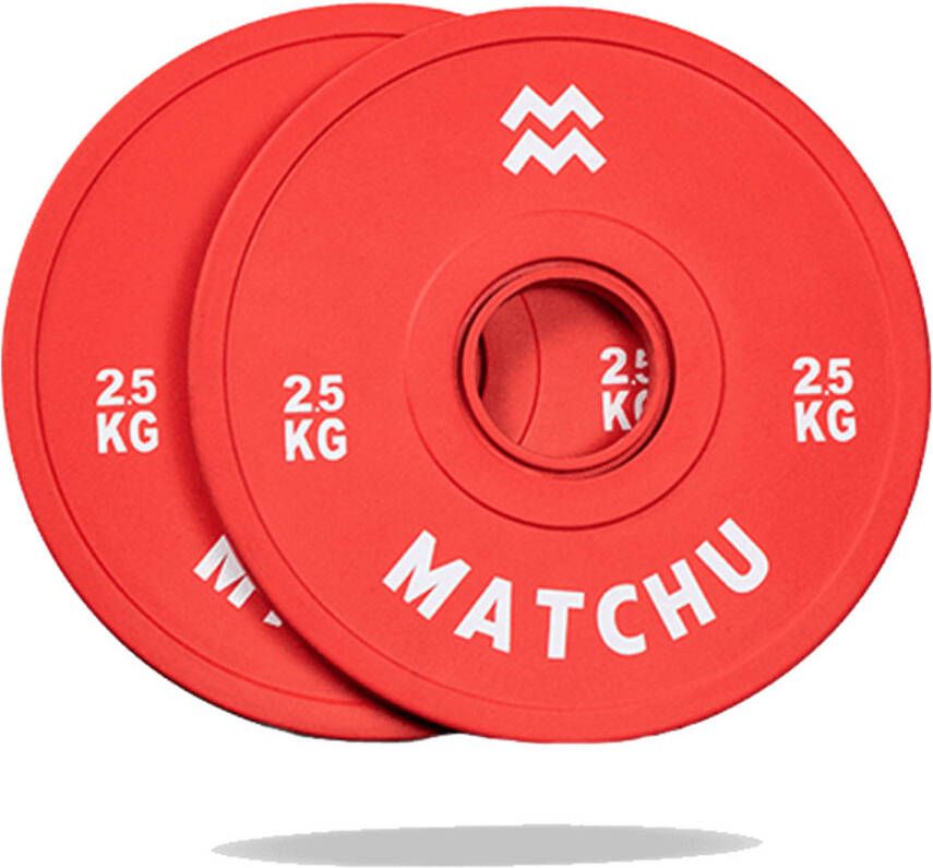 Matchu Sports Fractional plate 2.5 kg 2 stuks Rood Rubber