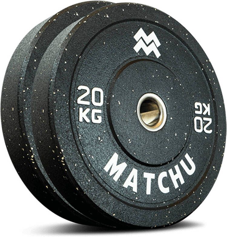 Matchu Sports Hi-temp bumper plate 20 kg 2 stuks Zwart Rubber