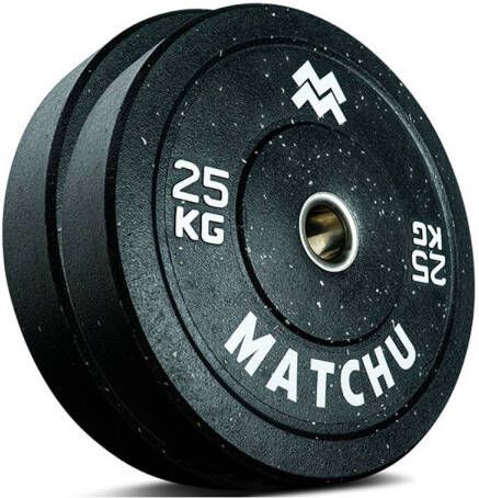 Matchu Sports Hi-temp bumper plate 25 kg 2 stuks Zwart Rubber