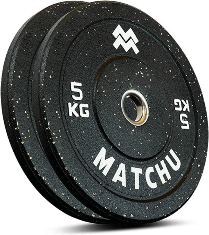 Matchu Sports Hi-temp bumper plate 5 kg 2 stuks Zwart Rubber