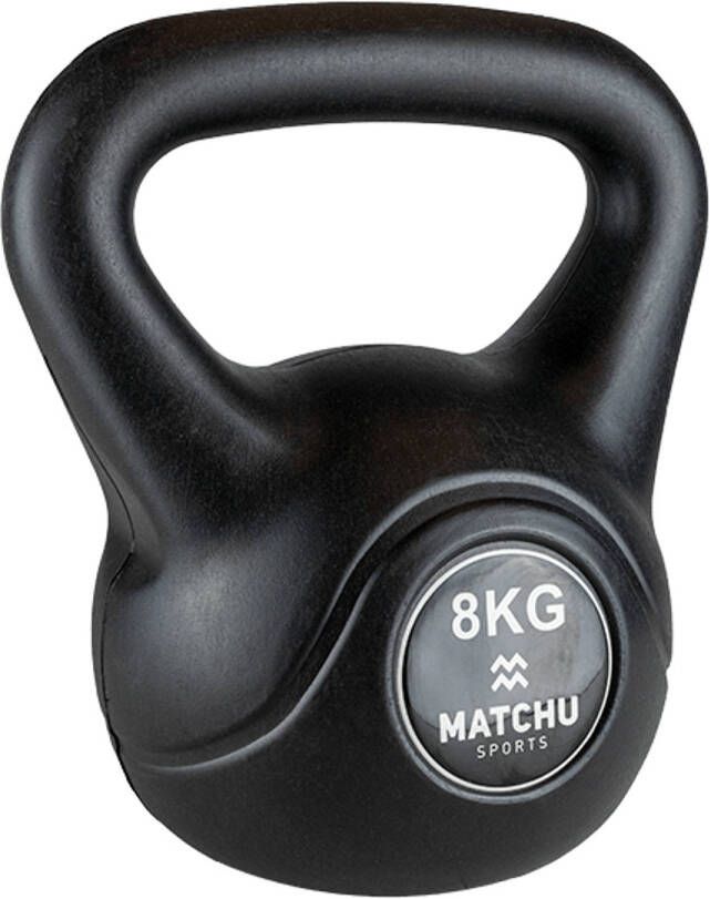 Matchu Sports Kettlebell 8kg Zwart 20cm 26cm Kunststof