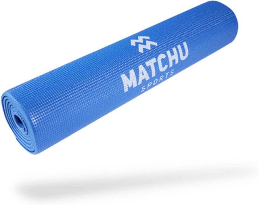 Matchu Sports Yogamat blauw 172 cm 61 cm PVC