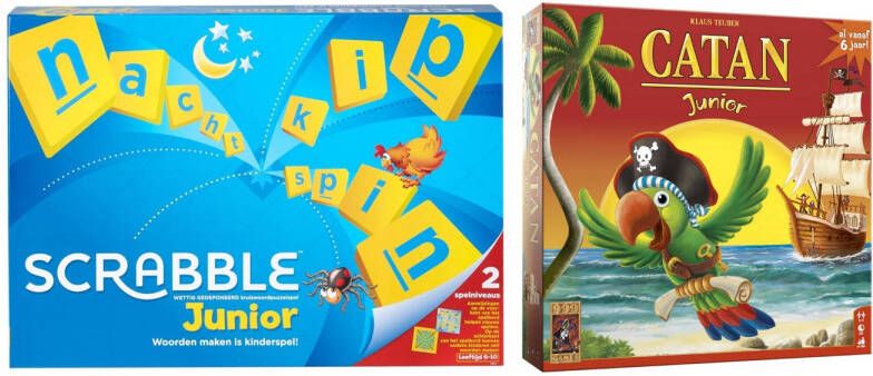 Mattel Spellenbundel Bordspel 2 Stuks Scrabble Junior & Catan Junior