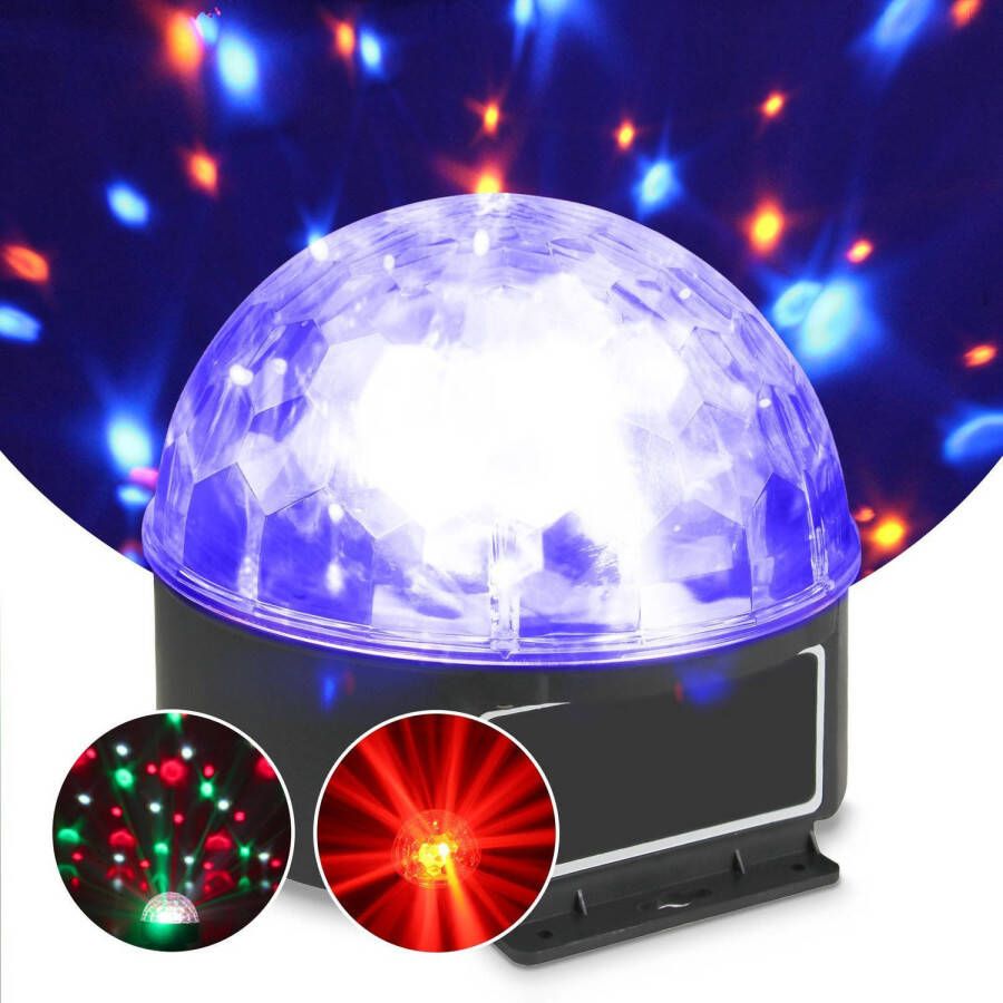 MAX Discolamp Jelly Ball halve discobal met vele bewegende en gekleurde lichtstralen