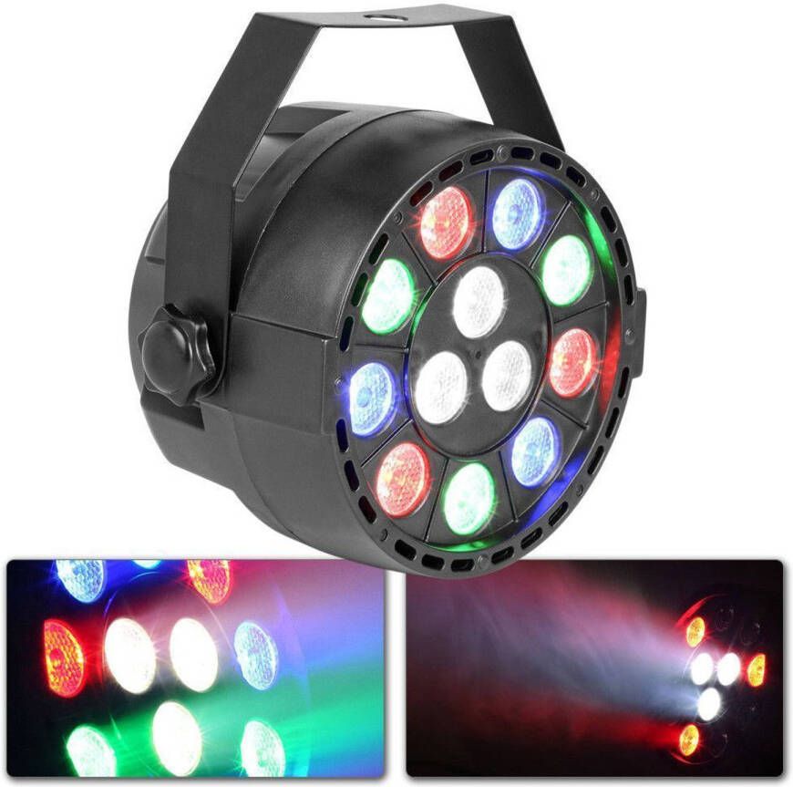 MAX PAR Lamp met 12x 1W RGBW LED&apos;s en DMX PartyPar Geluidsgestuurde Feestverlichting