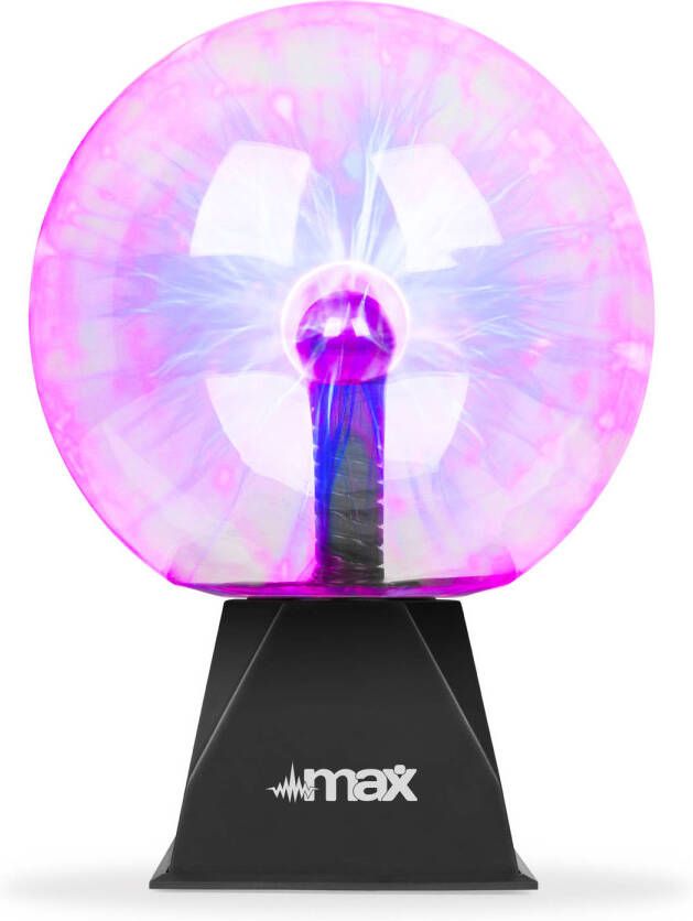 MAX Plasma bol plasmabol 20cm met fascinerend schouwspel van bliksems Perfect voor kinderen Super gaaf effect! Aanraakgevoelig Extra dik glas extra veilig!