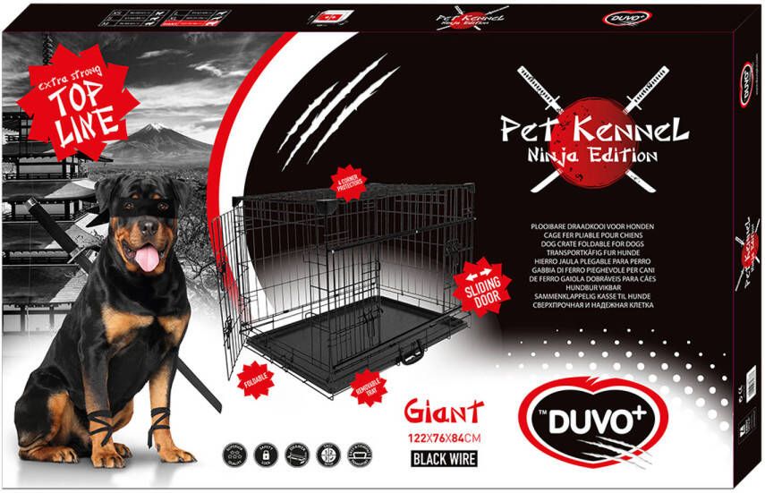 MaxxPet Hondenbench Bench voor honden Hondenbench Opvouwbaar 122x76x84 cm Zwart