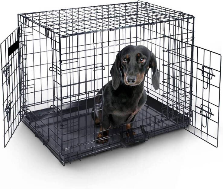 MaxxPet Hondenbench opvouwbaar auto bench voor honden hondenren 63x44x50cm