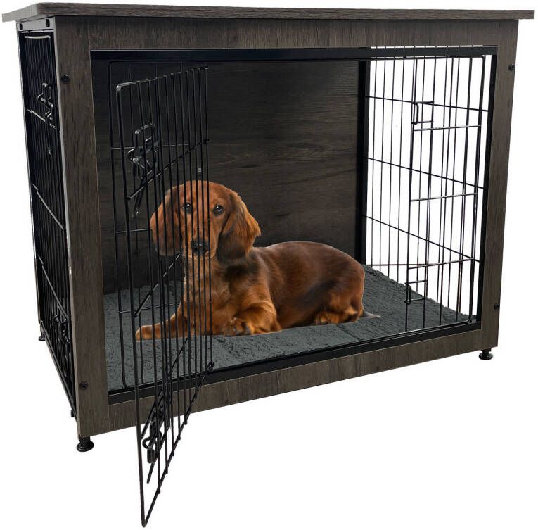 MAXXPET Houten Hondenkooi – 69x51x60 Cm – Hondenbench – Hondenkooi Voor In Huis