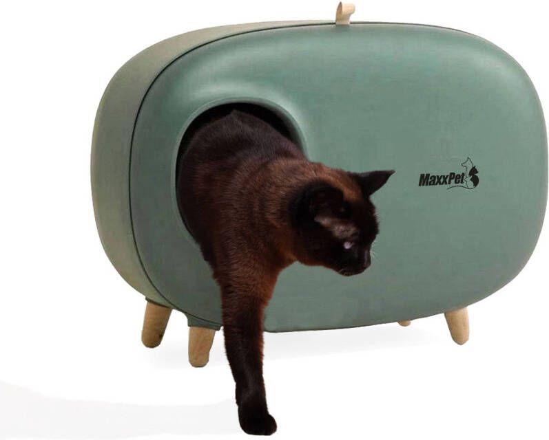 MAXXPET Kattenbak 60x38x45 Cm Toilethuis Voor Katten Gesloten Kattenbak Gemakkelij