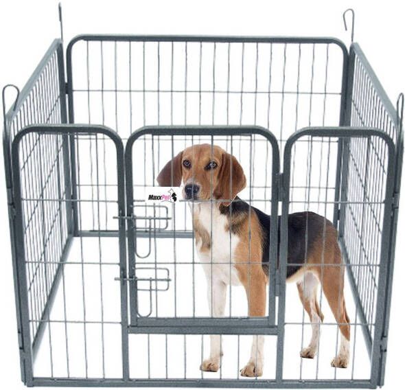 MaxxPet Puppykennel Puppyren Honden bench 4-delig 81x79cm