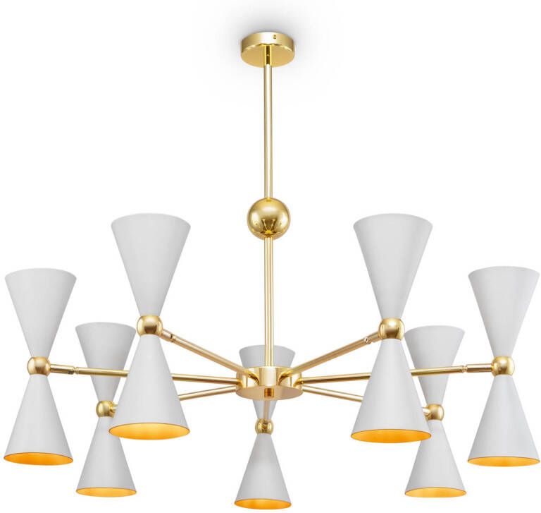 Maytoni Hanglamp Vesper Wit met goud Ø91