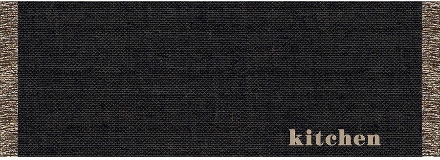 MD-Entree Vloerkleed Keukenloper Cook & Wash Woven Black 50 x 150 cm