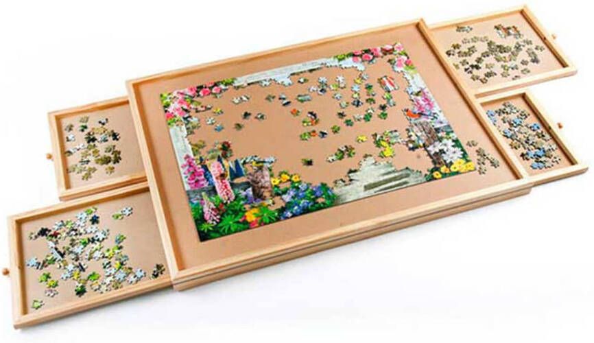 Mediashop Puzzeltafel Deluxe 1500 stukjes met 4 uittrekbare laden