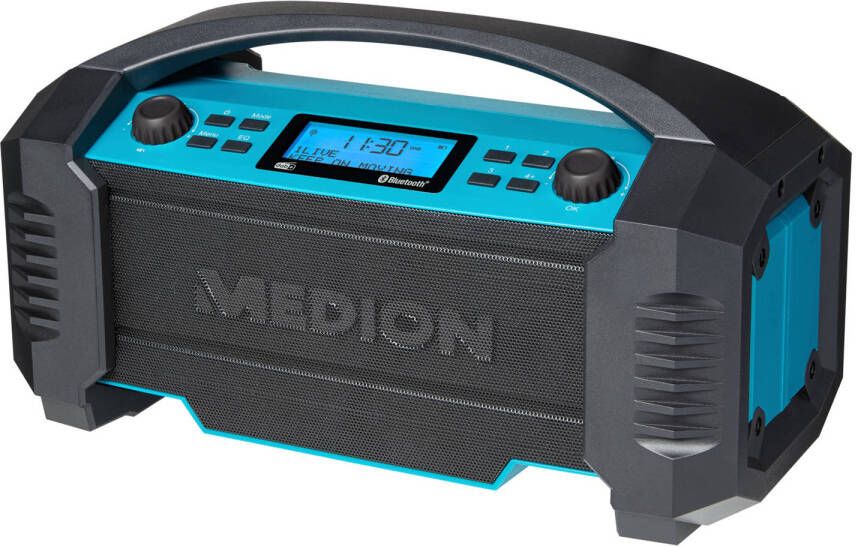 Medion LIFE E66050 DAB+ Bluetooth bouwplaatsradio ideaal voor bouwplaatsen tuin of camping