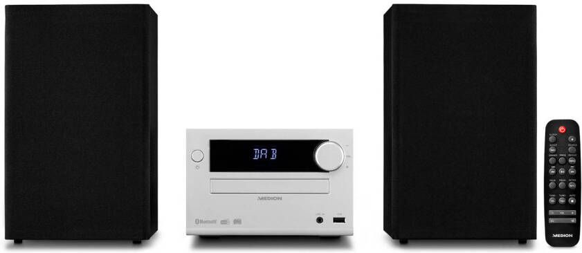 Medion LIFE E64482 Micro-audiosysteem DAB+ PLL-UKW-stereoradio ontvangst van radiozenders i…