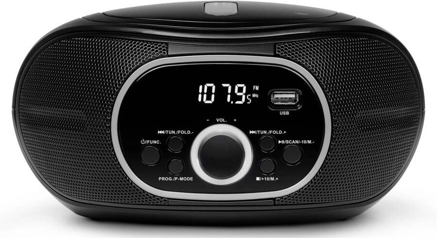 Medion LIFE E65711 Boombox met CD MP3-speler PLL FM-stereoradio AUX USB-aansluiting 2 x…