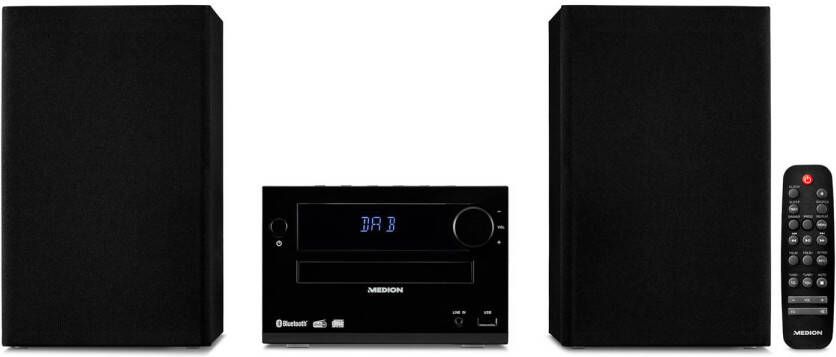 Medion LIFE E64482 Micro-audiosysteem DAB+ PLL-UKW-stereoradio ontvangst van radiozenders i…